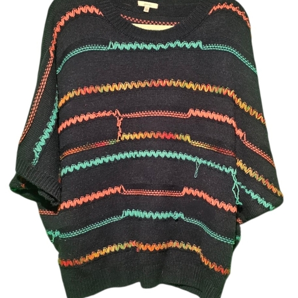 JODIFL EUC Large Navy Sweater with Colorful Accents - Picture 4 of 4